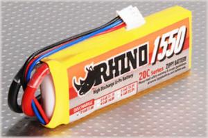 Lipoly Battery Pack - Rhino 1550mAh 2S 7.4v 20C