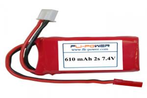 Lipoly Battery Pack - Fli-Power 610mAh 20C 7.4V (2s)