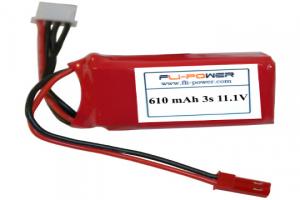 Lipoly Battery Pack - Fli-Power 610mAh 20C 11.1V (3s)