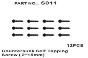 Countersunk Self Tapping Screw 2*15mm 