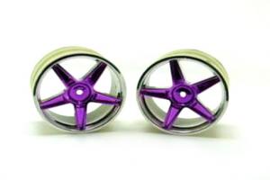 Chrome rear 5 spoke purple anodized wheels 2 pcs (06024pp)