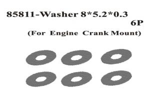 Washer8*5.2*0.3(For Engine Crank Mount) 6Pcs (85811)