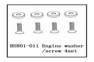ISO4*10 flat cross screw w/washer (BS801-011)