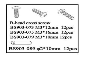 B-Head Cross Screw(BT3*16)   12 PCS (BS903-075)
