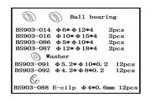Ball Bearing(?12*18*4)   2 PCS (BS903-087)
