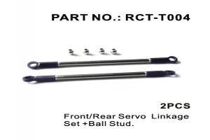 Front/Rear Servo Linkage Set +Ball Stud. (RCT-T004)