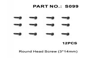 Round Head Screw  3*14mm (S099)