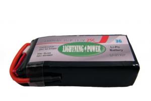 Lightning Power 1300mAh 25C 3S1P 11.1V Lithum Polymer Battery